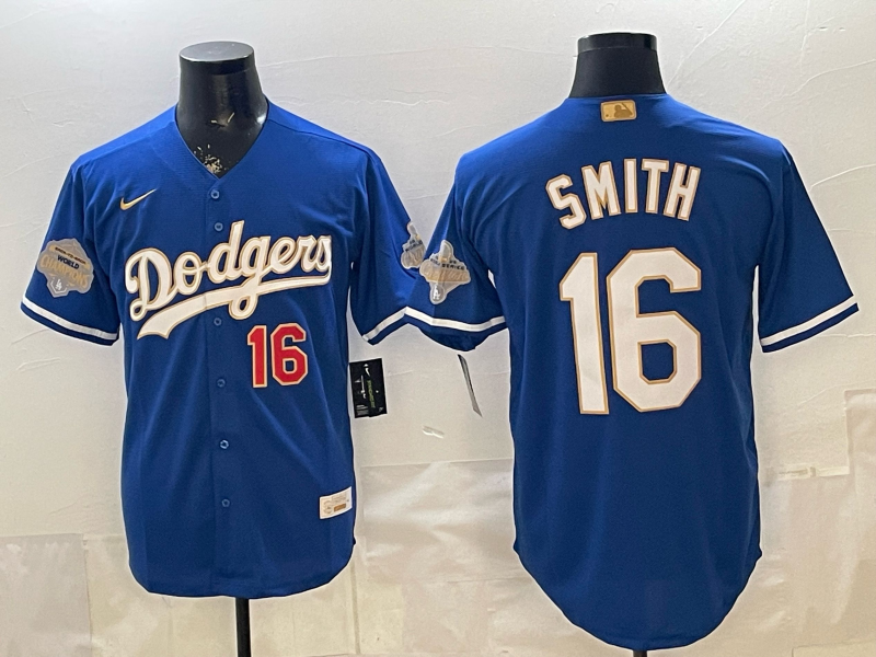 Men Los Angeles Dodgers #16 Smith blue Game 2026 Nike MLB Jersey 4014003
